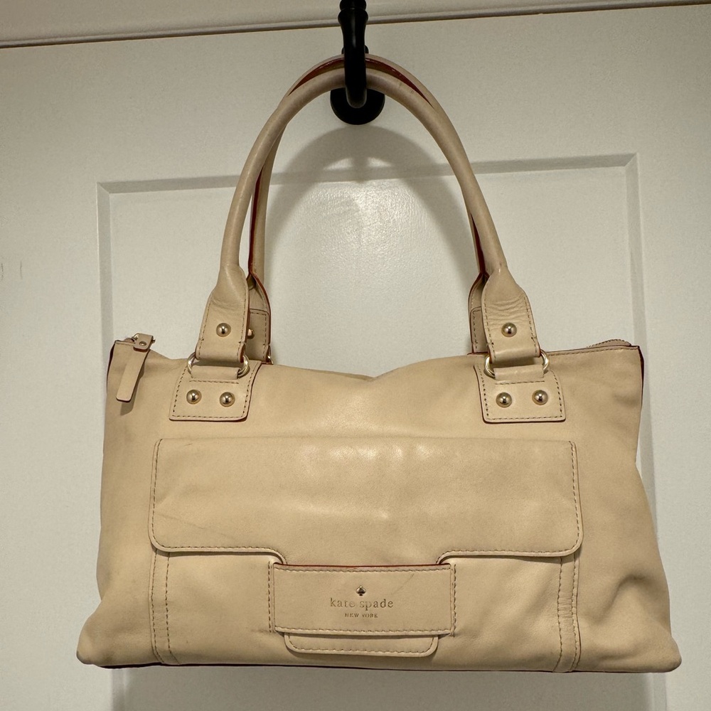 Kate Spade New York Cream Leather Satchel